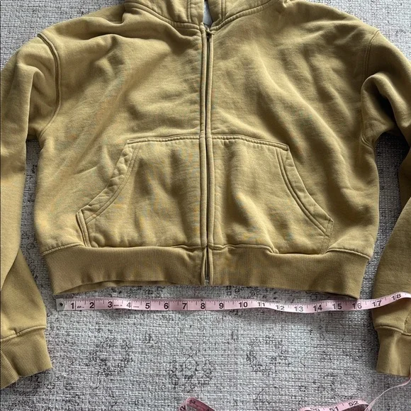 Aritzia Mustard Yellow Hoodie - Picture 7 of 9